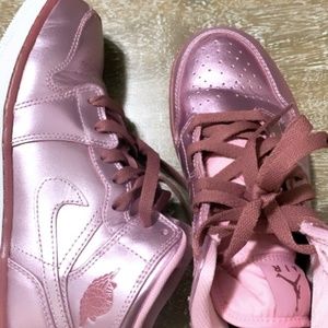 Pink Metallic Air Jordan Hi-Tops